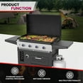 thumbnail image 3 of Kojem 36 in Griddle Hood Lid for Blackstone Griddle 36" Grill Hard Cover Black BBQ with Heatproof Handle Powder Coated, 3 of 10