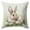 C, variant on Aooww Linen Easter Pillow Cover with Bunny and Flower Prints for Living Room Sofa and Home Decoration,B