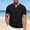 Black1, variant on Kojanyu Men's Henley Short Sleeve Shirt Nylon Spandex Stretchy Casual