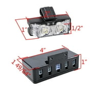 8pcs 2-LED 12V Car Truck Grille Dash Emergency Warning Hazard Strobe Light Bar Kit (4X Amber + 4X White)