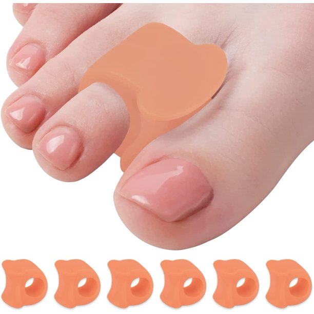Toe Separators Hammer Toe Straightener 6Pack Big Toe Spacers Clear