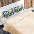 thumbnail image 5 of Yayeee Pillowcase Standard Size Set of 2 Satin Wrinkle Resistant Pillow Case, Cartoon Beige Lemon, 5 of 7