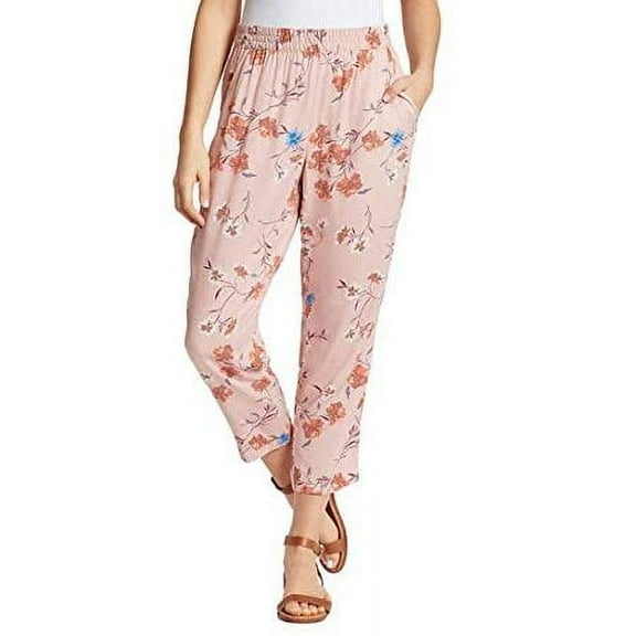 Jessica Simpson Ladies’ Printed Pull-on Pants Size: XL, Color: Pink Floral