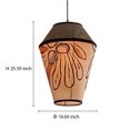 thumbnail image 2 of Arturesthome Japanese Restaurant Fabric Pendant Chandelier Designer New Chinese Style B&B Loft Living Room Wabi-sabi Lamp Fixture, 2 of 20