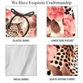 thumbnail image 4 of luoweisi Men's Beach Shorts Quick Dry Swim Trunks with Mesh Lining Rose and Leopard XL, 4 of 5