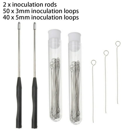 

RANMEI 92 Pcs Accessories Inoculation Rods Loops Cm Inch Loop Mm Inoculating Ring Parts