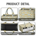 thumbnail image 4 of Large Capacity Tote Bag,Yellow Lemon Fruit Leaves Blue Pattern Handbag Fashion Luxury Tote Bag,15.7"x13"x 5.1" Inches,Laptop Compatible, 4 of 6
