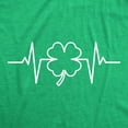 thumbnail image 2 of Mens Saint Patrick's Heart Beat T Shirt Funny Clover EKG Novelty Tee for Guys Graphic Tees, 2 of 7