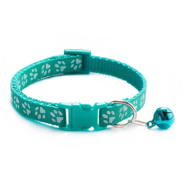 Collar Para Mascotas Collar De Campana Para Mascotas Huella Collar Para Cachorros Accesorios Ajustables Para Mascotas Inevent PT002641-02