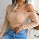thumbnail image 3 of One Shoulder Sweater, Skin Friendly Stylish Casual Long Sleeve Sweater For Women For Office Work ANGGREK Otros, 3 of 8