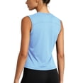 thumbnail image 3 of NELEUS Womens Workout Tank Tops Athletic Crop Top Loose Fit Yoga Shirts Quick Dry Sleeveless,Sea Blue,US Size M, 3 of 10