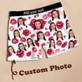 thumbnail image 6 of Men Valentines Funny Face Boxer Briefs Funny Novelty Underwear Comfort Breathable Soft Underpants White L, 6 of 7