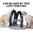 thumbnail image 6 of Cat Arch Self Groomer Cat Massager, Cat Grooming Brush with 2 Brushes and Heavy Plush Base, Cat Face and Back Scratchers, Cat Scratchers for Indoor Cats with 2 Toy Plush Balls, Cat Rubbing Post, 6 of 8