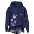 thumbnail image 4 of WZXFASHION Sweat à Capuche Décontracté Imprimé Pissenlit Automne Hiver pour Femmes 50 % de Réduction Liquidation, 4 of 4