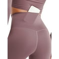 thumbnail image 6 of QAFOPEH Women Solid Color High Waist Hidden Pocket Cross Leg Yoga Leggings, 6 of 6