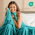 thumbnail image 5 of Bare Home Microplush Fleece Blanket - 300 GSM - Fuzzy Microfleece - Soft & Plush - Full/Queen, Emerald, 5 of 10