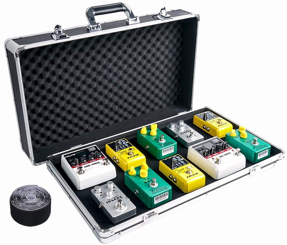 Ghost Fire Sturdy Locking Aluminum Guitar Effect Pedal Case with Pedal