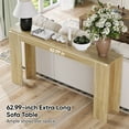 thumbnail image 3 of CQSXDA Extra-Long 62.99-Inch Console Table for Living Room and Hallway Decorative Sofa Table for Narrow Entrances, Oak, 3 of 9
