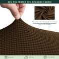 thumbnail image 3 of CHUN YI 1 Piece Cushion Cover Spandex Stretch Textured Grid Box Cushion Seat Slipcover, 3 of 6