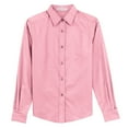thumbnail image 5 of Womens Long Sleeve Easy Care Cotton/Polyester Shirt Light Pink L, 5 of 6