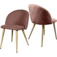 thumbnail image 1 of Set 2 Sillas Comedor Terciopelo Modernas Acolchadas, 1 of 5