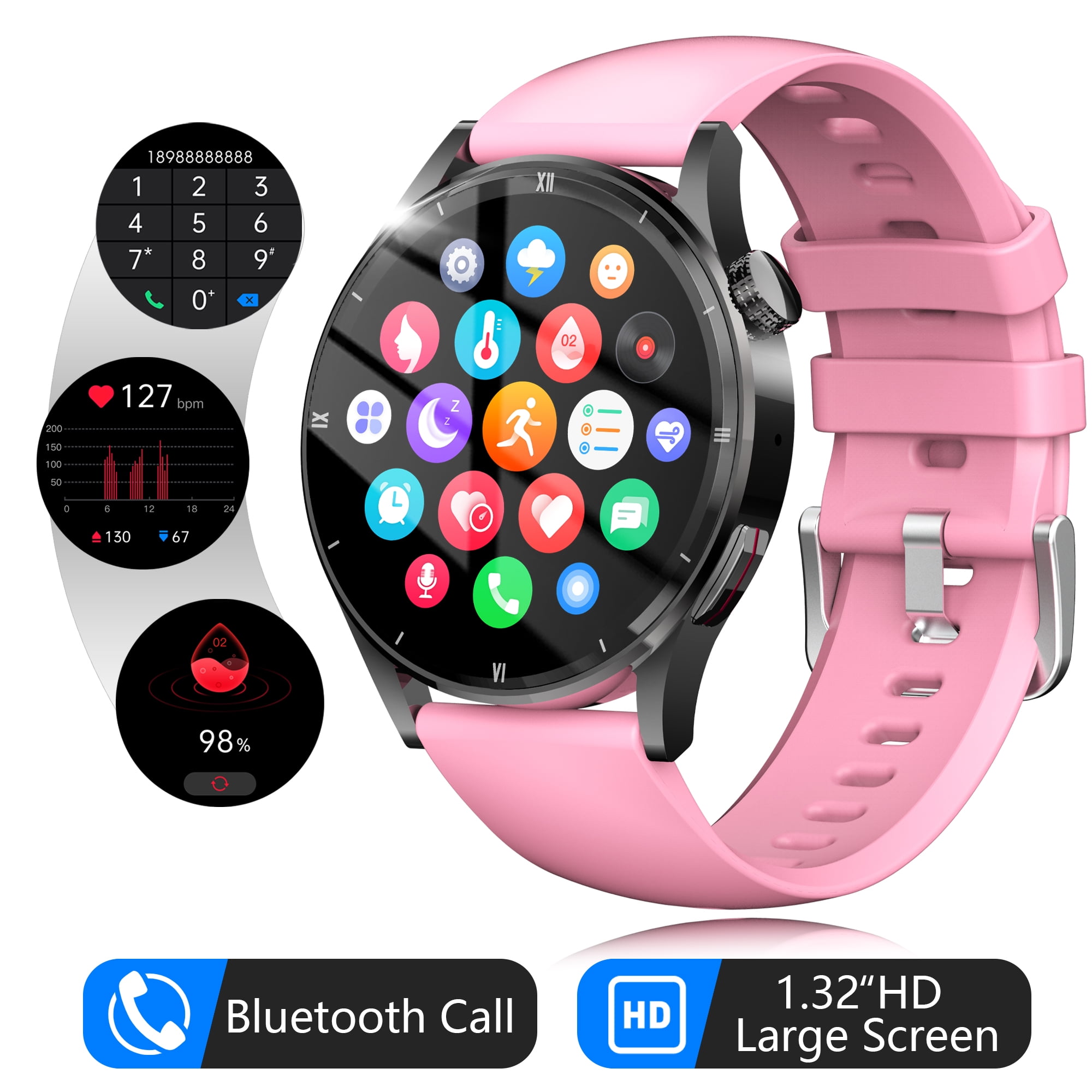 Cyberdyer QS39 Fitness Tracker Smart Watches for Women 1.32'' HD Sports