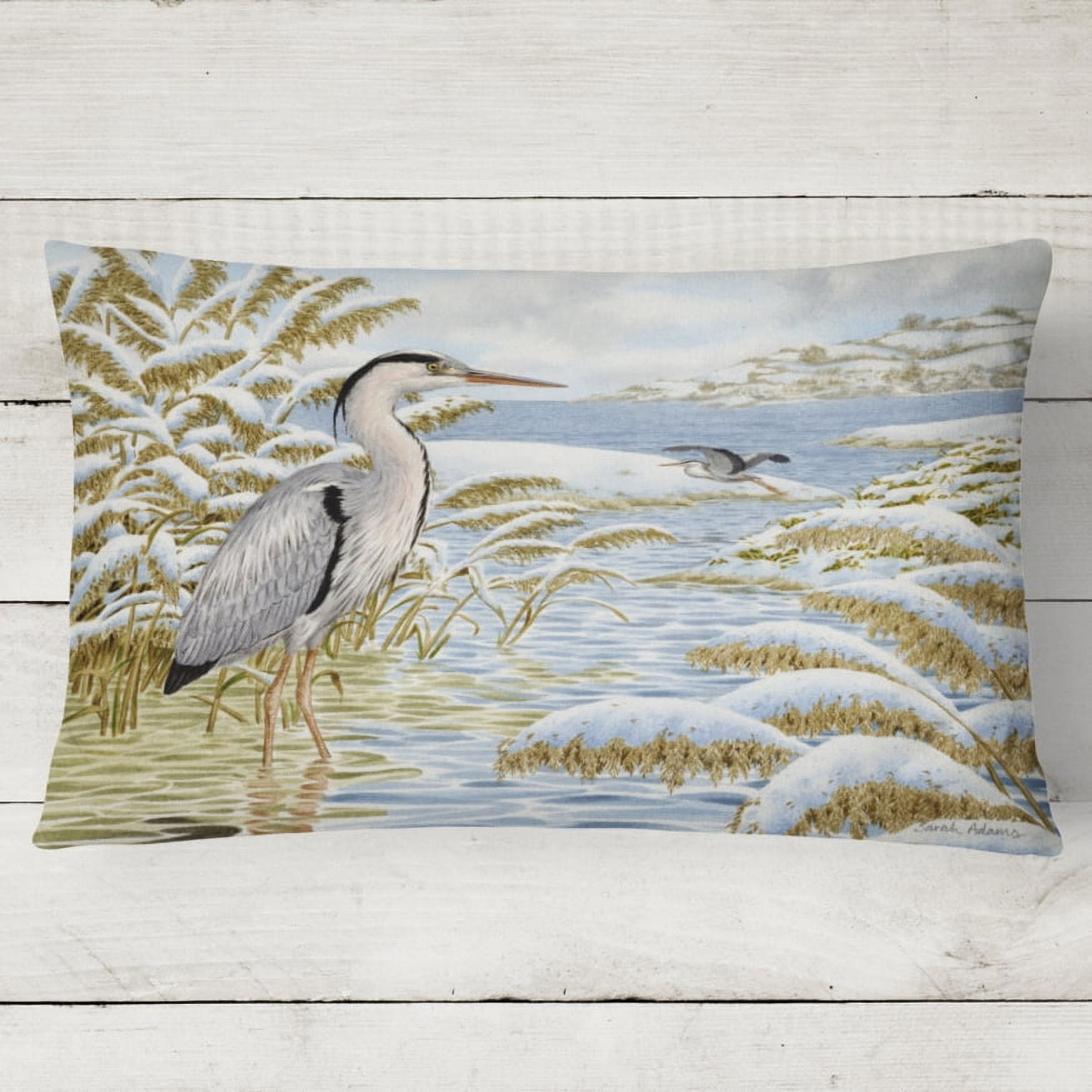 Blue heron clearance pillow