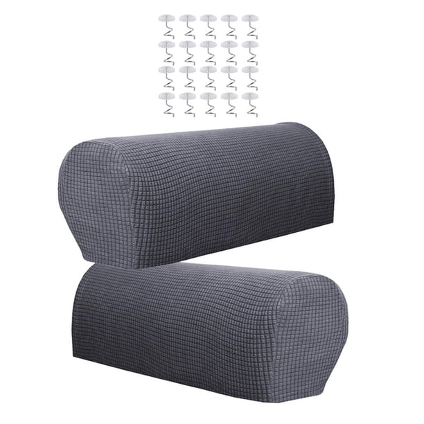 De Elásticas De Asiento De 2 Piezas Para Sillones De Poliéster De Reposabrazos De gris