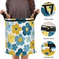 thumbnail image 3 of 50L Extra Large Popup Hamper Collapsible Laundry Basket With Zippered Lid 15.7x18.5in Flat Color Background, 3 of 7