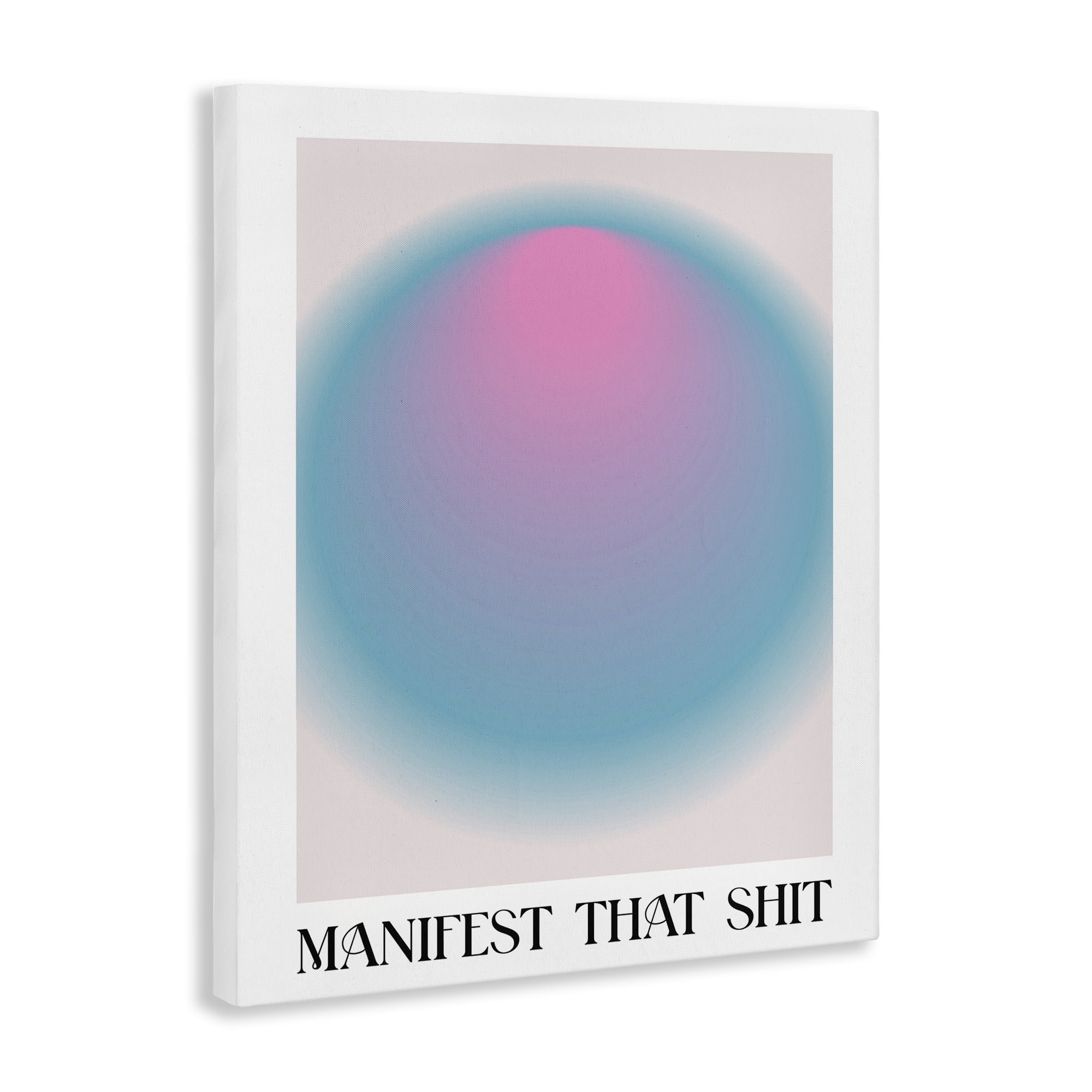 Stupell Industries Manifest Phrase with Ombre Text & Numbers Painting Wrapped Canvas Art Print Wall Art, 16 x 20