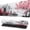 Retro Cherry Blossoms, variant on Retro Cherry Blossoms Mouse Pad 31.5x11.8 Inch White Full Desk Japanese Mousepad Extended Large Non-Slip Rubber Base Waterproof Big Keyboard Mat with Stitched Edges for Gaming and Office