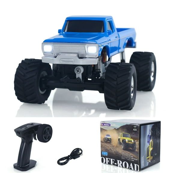 JABAILE 3602 1/36 4WD 2.4G Radio Controlled Off Road Vehicles Mini Crawler Car Battery Lights RTR RC Toys Model Children Gift