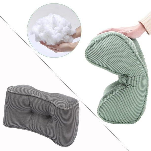 Cojín de apoyo , cojín de cintura, cojín trasero para silla de juego de asiento de coche Gris-plata Cola almohada de apoyo lumbar