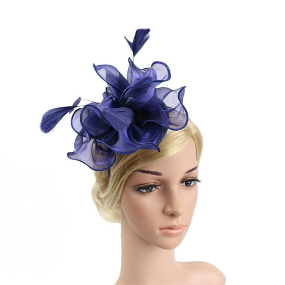 Baqcunre Hats for Women, Fashion Wedding Women Fascinator Ribbons And Feathers Party Mesh Hat,