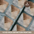 thumbnail image 6 of 3drose, Image of Abstract Trendy Geometrical Copper Marble Triangle Shapes, Set of 8 Coasters - Soft, 6 of 7