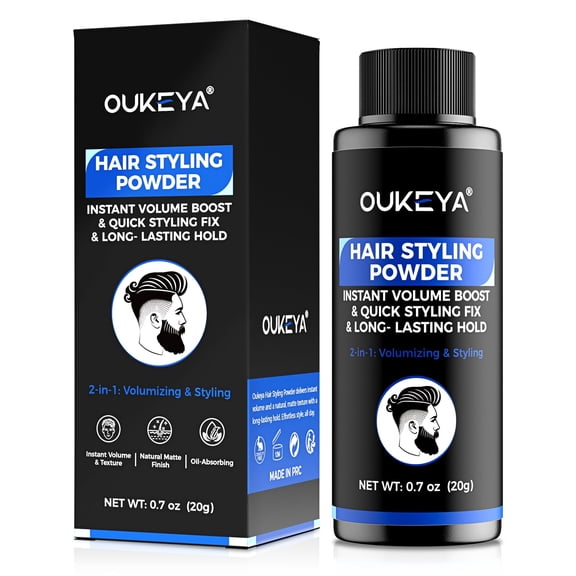Oukeya Hair Styling Powder Instant Volume Boost Quick Styling Fix Long Lasting Hold 0.7 oz