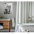 thumbnail image 4 of Aaheei Cat Bathroom Canvas Wall Art Funny Animal Bathroom Wall Art Cat Brushing Teeth Bathroom Painting Black and White Animal Bathroom Pictures for Bathroom Restroom Wall, 4 of 5