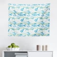 thumbnail image 1 of Freedom Tapestry, Silhouette of Group of Flying Birds Gulls in The Sky Season Migration Themed Image, Fabric Wall Hanging Decor for Bedroom Living Room Dorm, 2 Sizes, Black White, by Ambesonne, 1 of 1