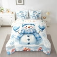 thumbnail image 3 of Castle Fairy Teenagers Christmas Snowman 7-Piece Twin Bedding Sets,Winter Snowflakes Bedding Comforter Set,Happy New Year Breathable Sheet Sets,Breathable Home Decor, 3 of 9
