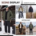 thumbnail image 3 of Iceglad Men's Windbreaker, Cotton Jacket, Zip-Up Jacket, Sports Windbreaker, With Pockets, Durable Style, 3 of 8