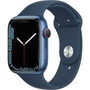 Restored Apple Watch Gen 7 Series 7 Cell 45mm Blue Aluminum - Abyss Blue Sport Band MKJA3LL/A (Refurbished)