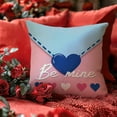 thumbnail image 5 of Valentines Day Love Decorative Throw Pillow Covers 16 x 16 Set of 4, Pink Blue Hearts Letter Arrow Be Mine Porch Outdoor Pillowcase, Anniversary Wedding Sofa Couch Cushion Case Home Decor, 5 of 5