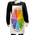 thumbnail image 1 of Colorful Kids Apron, Rainbow Colored Orange Fresh Fruit Citrus Winter Season Food Diversity Equality, Boys Girls Apron Bib with Adjustable Ties for Cooking Baking Painting, Multicolor, by Ambesonne, 1 of 2