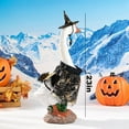 thumbnail image 4 of Halloween Goose Outfit Witch Porch Goose Clothes Black Cobweb Gothic Dress with Black Peaked Hat for 23" Halloween Outdoor Patio Yard Lawn Art Decoration, 4 of 6