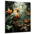 Designart "Jungle of Amazonian Dream 1 In Green and Orange"Jungle Metal