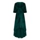 thumbnail image 4 of Puntoco Vestido De Manga Corta Con Cuello En V, Vestido Largo De Noche Con Lentejuelas Y Media Manga Con Cuello En V De Color Liso Para Mujer, Talla Grande, Verde L, 4 of 6