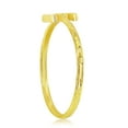 thumbnail image 2 of Beaux Bijoux Alphabet Letter A, B, C, D, E, G, H, J, K, L M, N, P, R, S, T Stackable Initial Hammered Band Ring 14K Gold Plated Sterling Silver Jewelry for Women or Teens (Height 6mm x 5mm Width), 2 of 7