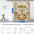 thumbnail image 2 of 4Pcs Luxury Swan Reliefs Printed Shower Curtain Set with 12 Hooks Non-Slip Rugs,Toilet Lid Cover and Bath Mat, Stylish Bathroom Decor for Hotel & Home Bathroom, 2 of 4