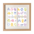 thumbnail image 1 of Cartoon Oiseaux Colorés Protéger Animal Animal Amoureux Cadre Mur Table Affichage 4 Ouvertures Image, 1 of 3