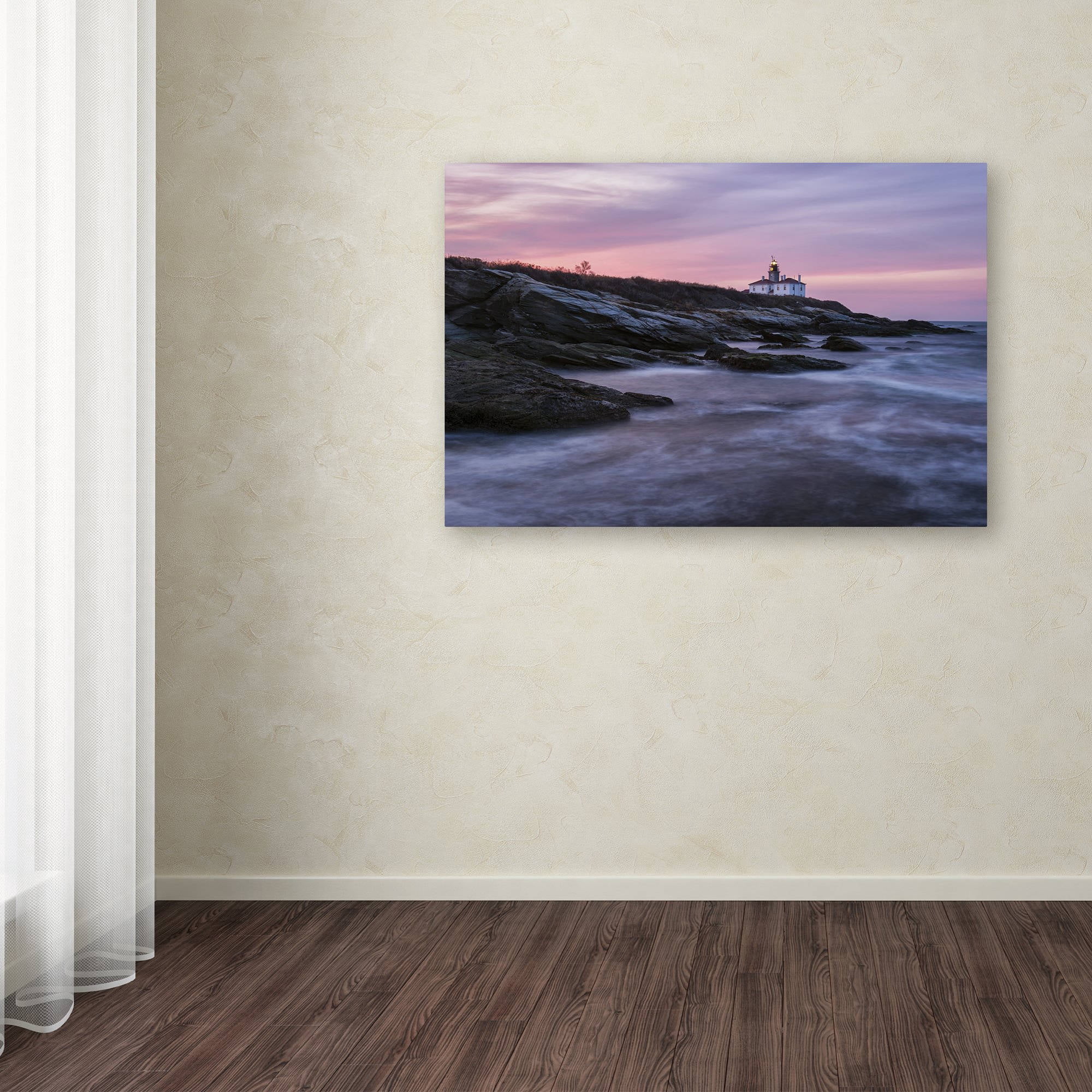 Trademark Fine Art "Dawn at Beavertail" Canvas Art by Michael Blanchette Photography